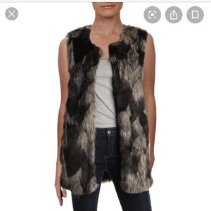 BCBG fur vest